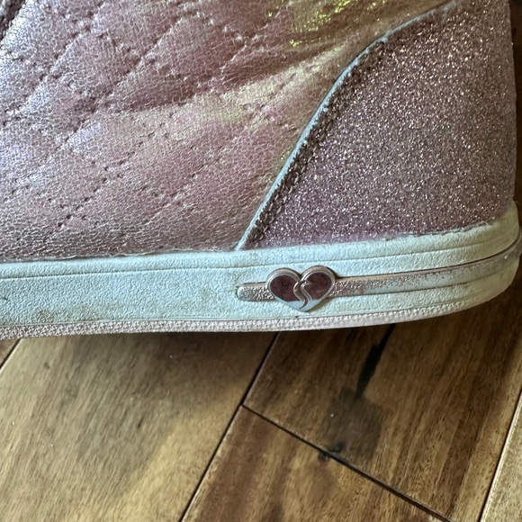 Sketchers pink size 4 glitter high-tops - Picture 3 of 6
